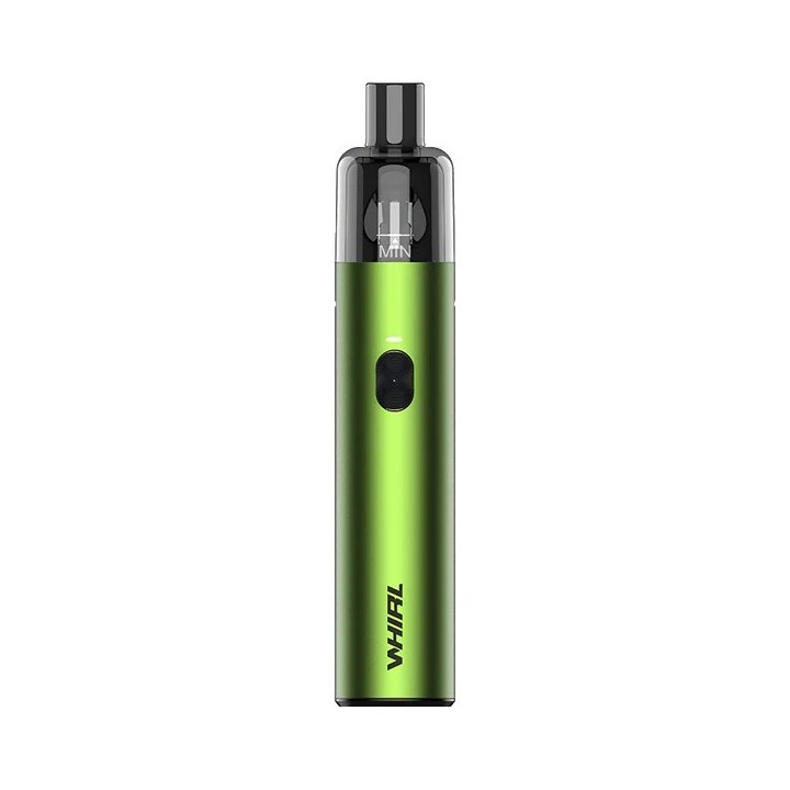 Uwell Whirl S2 Pod Mod yeşil renkli, kompakt elektronik sigara cihazı.