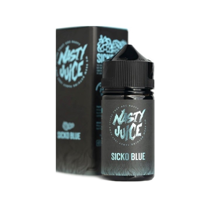 Nasty Juice Sicko Blue E Likit şişesi ve ambalajı