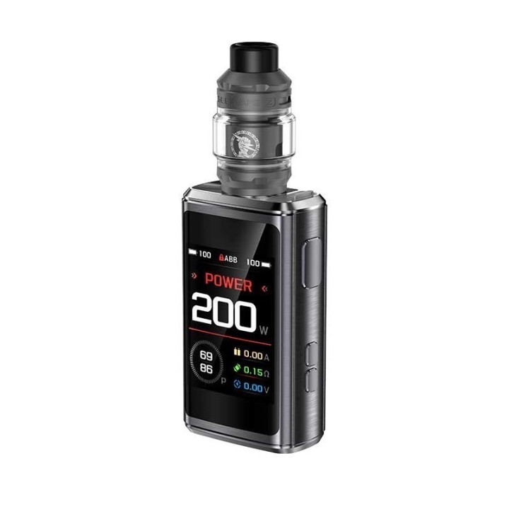 GeekVape Z200 Pod Mod Kit gri, 200W güç göstergeli, elektronik sigara