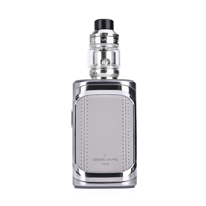 GeekVape T200 Pod Mod gümüş renkli, deri detaylı, elektronik sigara