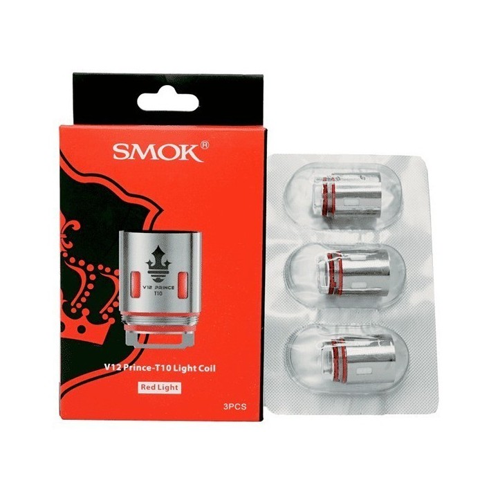 Smok TFV12 V12 Prince T10 Light Coil 3'lü Paket, Kırmızı Işık