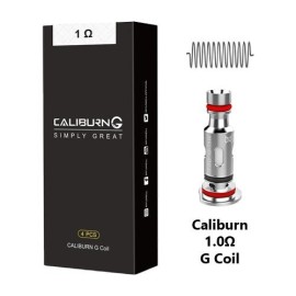 Uwell Caliburn G 1.0Ω Coil yedek parça, 4'lü paket, siyah kutu.