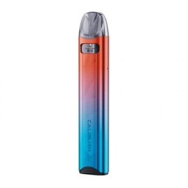 Uwell Caliburn A3S Pod Mod turuncu-mavi geçişli renkli elektronik sigara.