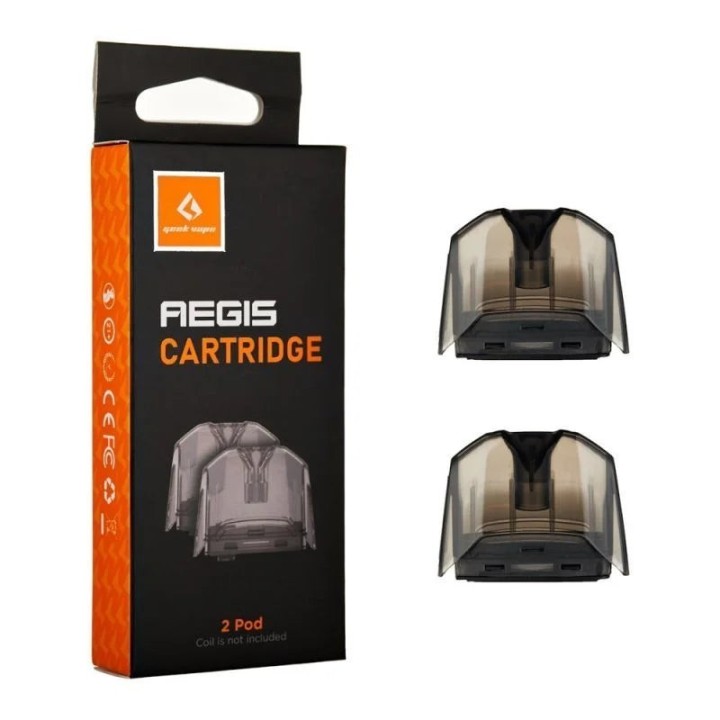 GeekVape Aegis Kartuş 2'li Paket, Koyu Şeffaf Yedek Pod