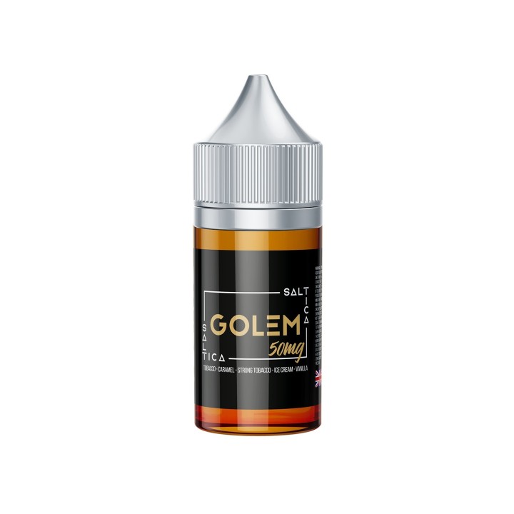 Saltica Golem 50mg Salt Likit, Karamel Tütünlü Vanilyalı E-Likit