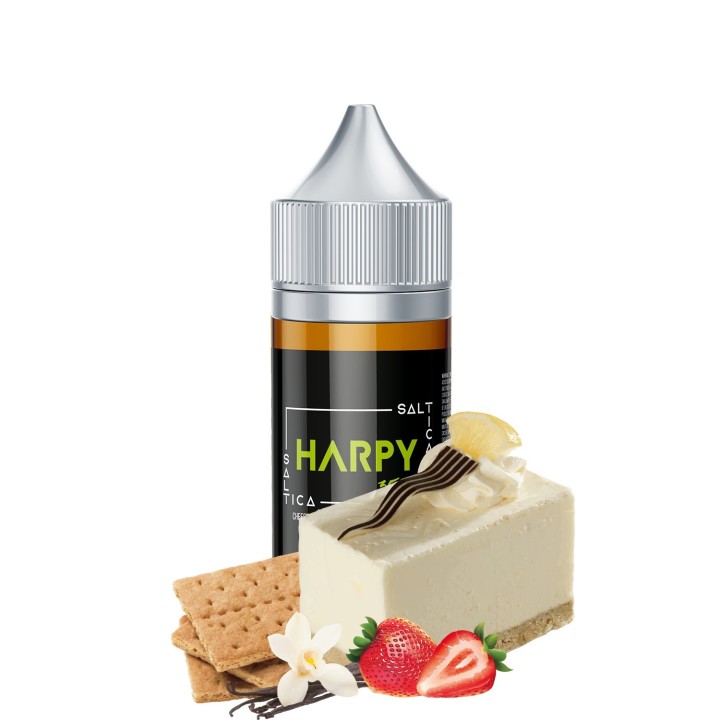 Saltica Harpy Cheesecake Salt Likit - Çilek, Vanilya ve Bisküvili E-Likit