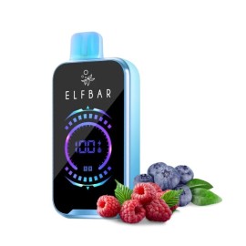 Elf Bar Raya D2 Mavi 20000 Kullan At Vape Ahududu Yaban Mersini Aromalı