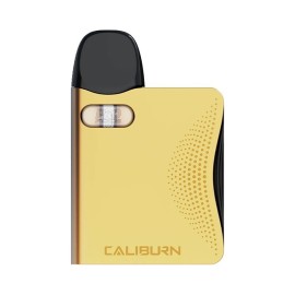 Uwell Caliburn AK3 Pod Mod Altın rengi, kompakt ve şık elektronik sigara.