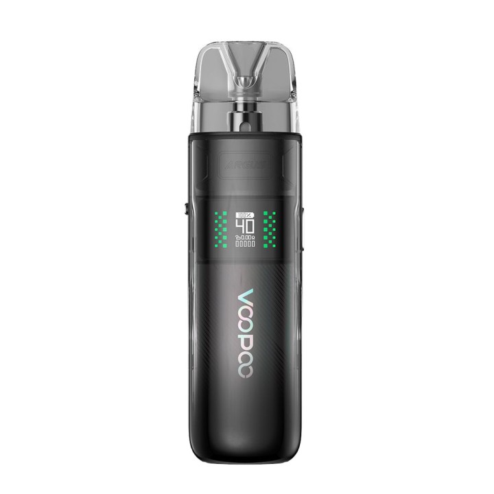 Voopoo Argus E40 Pod Mod Siyah, dijital ekranlı, 40W elektronik sigara.