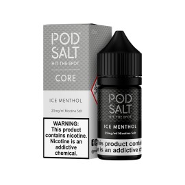 Pod Salt Ice Menthol Salt Likit 25mg/ml, Gri-Siyah Paketleme
