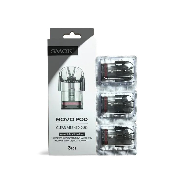 Smok Novo Pod Clear Meshed 0.8ohm Kartuş 3 Adet Paketi