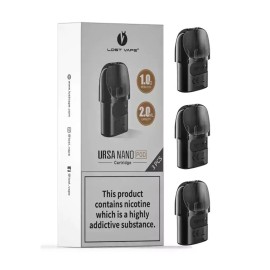 Lost Vape Ursa Nano Pod Kartuş 3'lü Paket, 2.0ml Siyah Yedek Coil