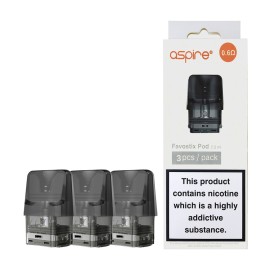 Aspire Favostix 0.6Ω Kartuş 3'lü Paket, Koyu Gri Yedek Pod