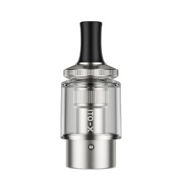 Voopoo ITO X Kartuş tankı, gümüş ve siyah drip tip, yedek parça.