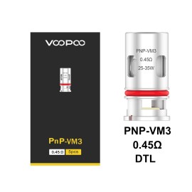 Voopoo PnP-VM3 0.45Ω Coil Coil 5'li paket DTL
