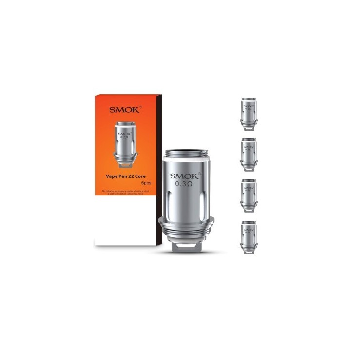SMOK Vape Pen 22 Coil 0.3ohm yedek atomizer başlığı 5'li paket.