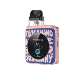 Vaporesso XROS 4 Nano Pod Mod pembe mavi grafik, dijital ekranlı elektronik sigara