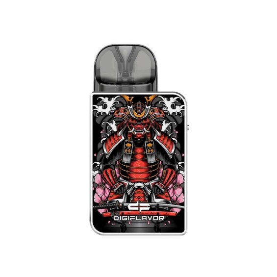 GeekVape Digiflavor U Pod Mod Samurai desenli, kırmızı siyah elektronik sigara