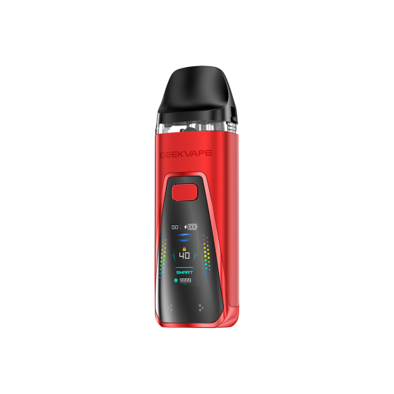 Kırmızı GeekVape Digi Pro Pod Mod elektronik sigara parlak ekranlı.