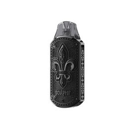Uwell Sculptor Pod Mod siyah, kabartmalı Flower de Lis tasarımlı elektronik sigara