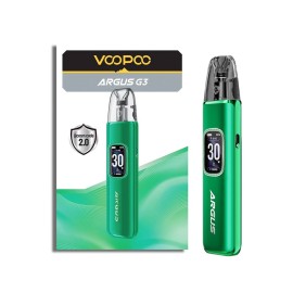 Voopoo Argus G3 Pod Mod yeşil, ekranlı, şık elektronik sigara.