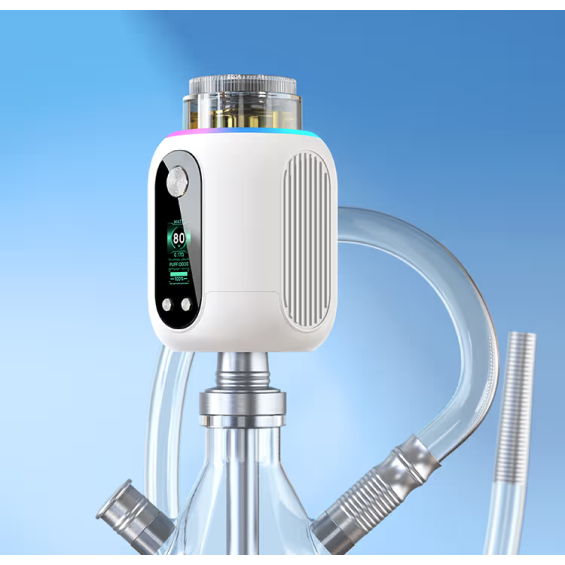 Beyaz Aspire Proteus Mini E Hookah elektronik nargile dijital ekranlı