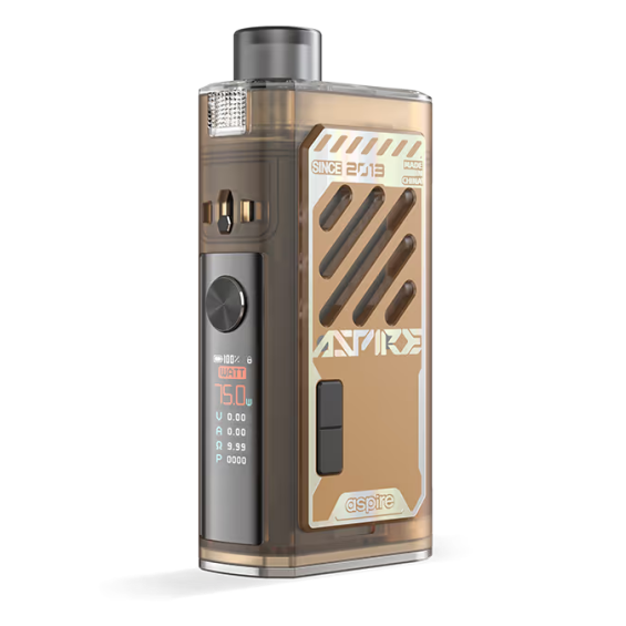 Aspire Cloudflask X Pod Mod şeffaf kahverengi, dijital ekranlı elektronik sigara