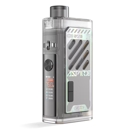 Aspire Cloudflask X Pod Mod Şeffaf Gri, 75W, Dijital Ekranlı Elektronik Sigara