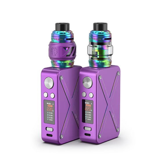 Aspire Revolto Pod Mod mor renkli, çift cihaz, rainbow tanklı elektronik sigara.