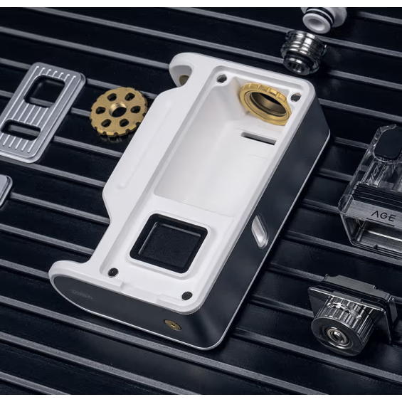 Aspire RAGA AIO Pod Mod beyaz gövde iç yapısı ve yedek parçaları.