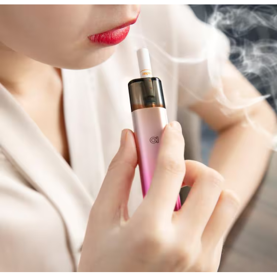 Aspire Vilter S Pod Mod pembe renk, sigara tipi ağızlık, şık kullanım.