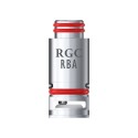 Smok RPM80 RGC RBA Coil, metalik gövde, kırmızı o-ringli yedek parça.