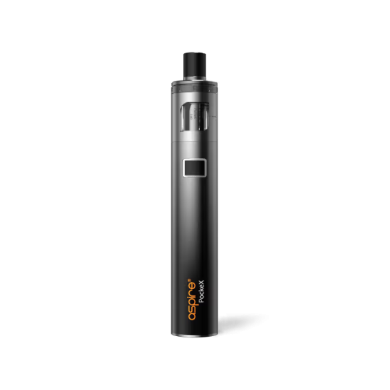 Aspire PockeX Pod Mod gri renkli, şık ve kompakt elektronik sigara.