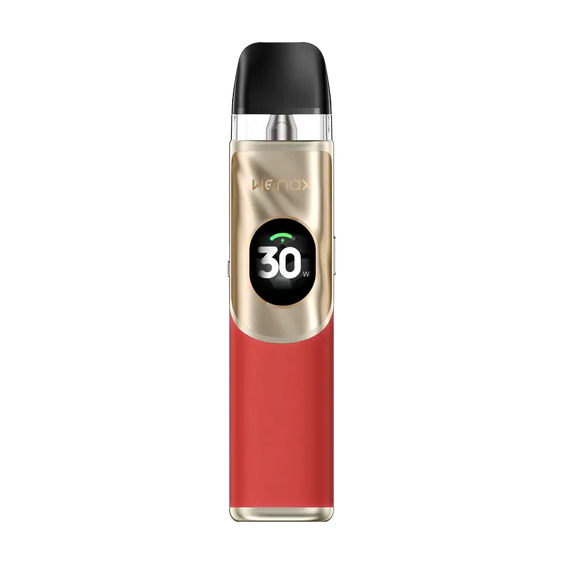 GeekVape Wenax Q2 Pod Mod kırmızı altın renkli, 30W ekranlı elektronik sigara