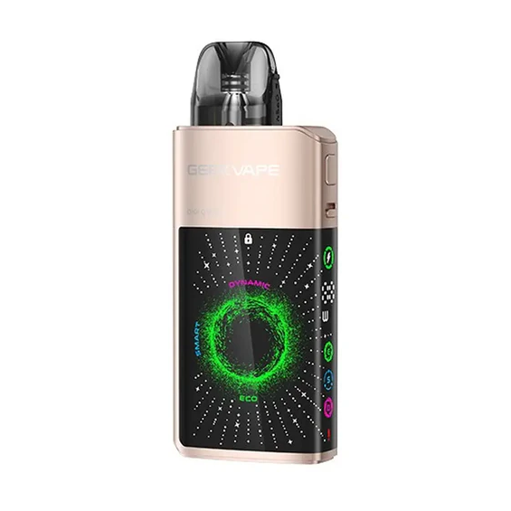 GeekVape Digi Q Vista Pod Mod altın renkli, akıllı ekranlı elektronik sigara