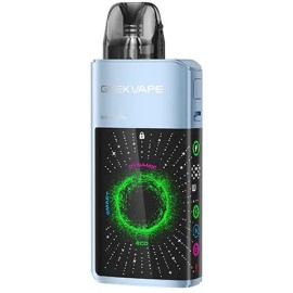 GeekVape Digi Q Vista Pod Mod açık mavi, dijital ekranlı elektronik sigara.