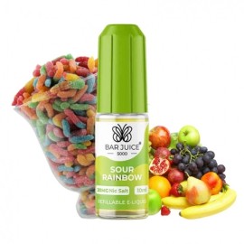 Bar Juice Sour Rainbow 20mg Salt Likit, meyve ve şekerli aromalı e-sıvı.