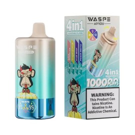 Waspe 4in1 10000 Puffs Kullan At Vape Cihazı Mavi Yeşil