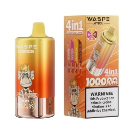 Waspe 4'ü 1 Arada Kullan At Vape: 100K Puf, Altın Renk