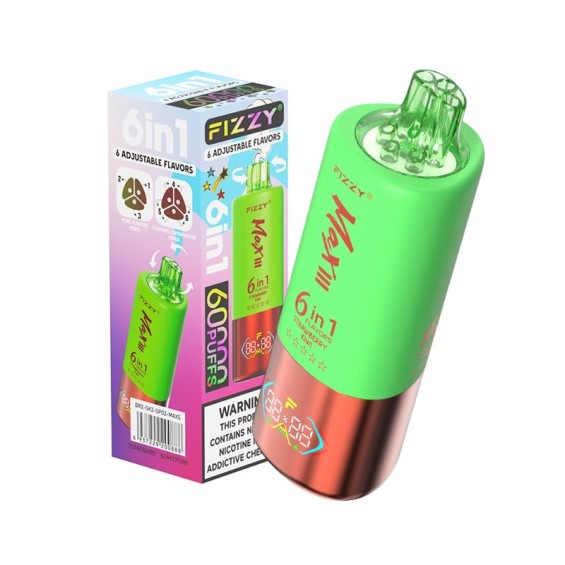 Fizzy Max III 6in1 Kullan At 60000 Puff Çilek Kiwi Yeşil