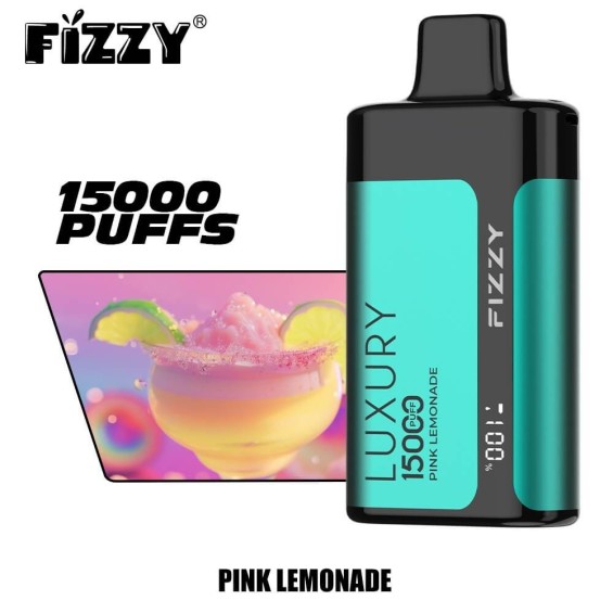 Fizzy Luxury 15000 Puffs Pink Lemonade tek kullanımlık elektronik sigara