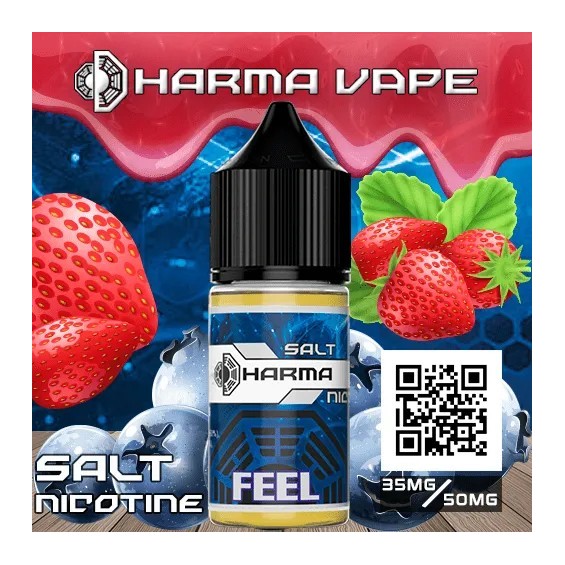 Dharma Feel Salt Likit Çilek Yaban Mersini Aromalı Nikotinli E-Likit