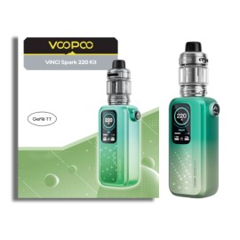 Voopoo Vinci Spark 220 Pod Mod Kit yeşil renkli, şık tasarım.