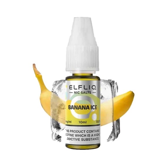 Elfliq Banana Ice Salt Likit 10ml, Muz ve Buz Aromalı Nikotin Tuzu