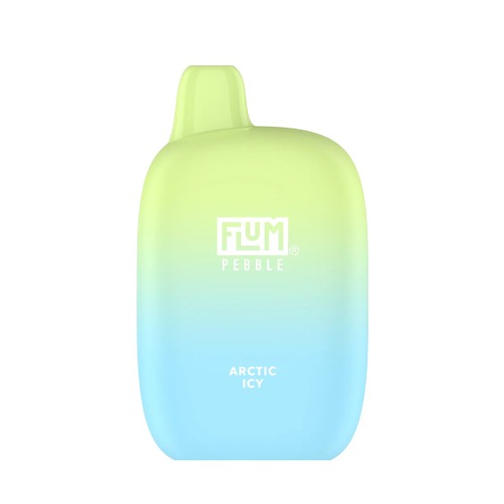 Flum Pebble 6000 Arctic Icy kullan at vape, yeşil-mavi geçişli.