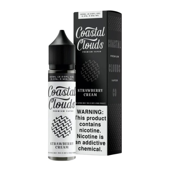 Coastal Clouds Çilekli Krema E Likit 60ml Premium Vap