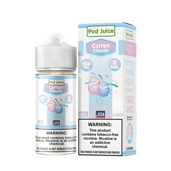 Pod Juice Cotton Clouds E Likit 100ml 3mg Nikotinli Vape Likiti