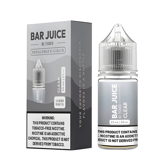 Bar Juice BJ 15000 Clear Salt Likit 25mg 30ml Refillable E-Liquid