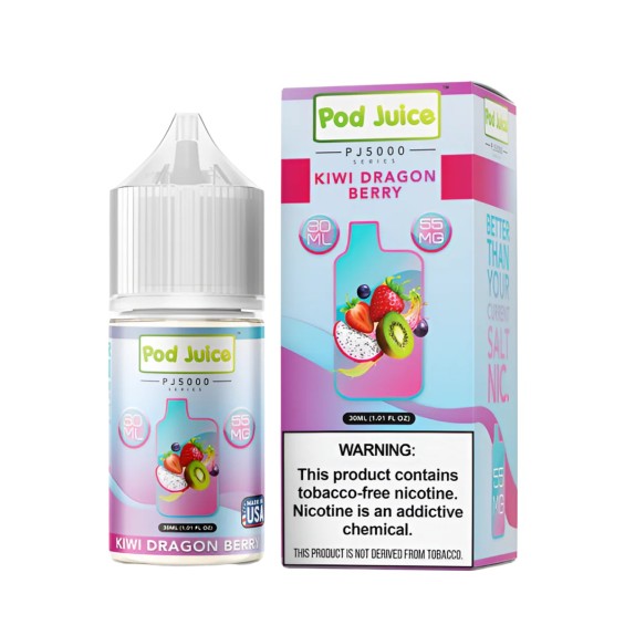 Pod Juice PJ5000 Kiwi Dragon Berry Salt Likit 30ml 55MG