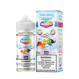 Pod Juice Freeze Rainbow E Likit 100ml 3mg Çilek Elma Karpuz Aromalı